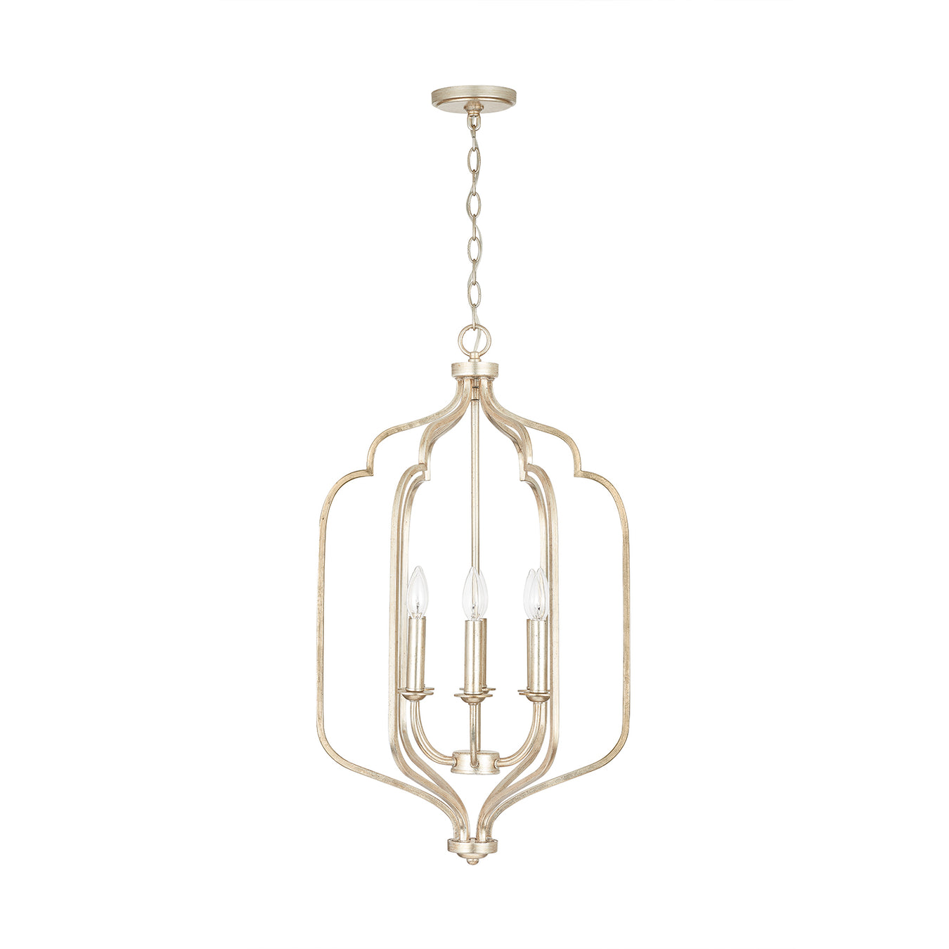 Ophelia Six Light Foyer Pendant in Winter Gold