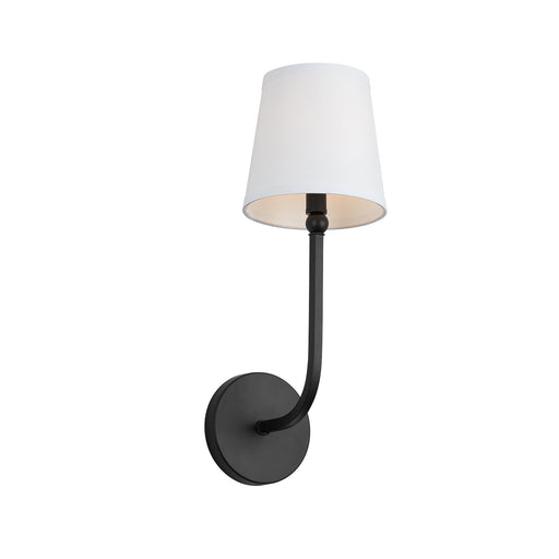 Dawson One Light Wall Sconce in Matte Black