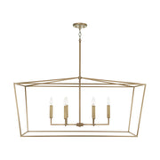 Thea Six Light Island Pendant in Aged Brass