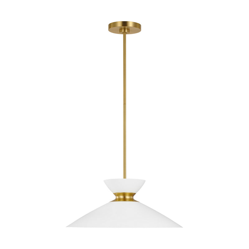 Heath One Light Pendant in Burnished Brass