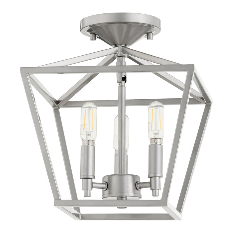 Gabriel Transitional Ceiling Mount in Classic Nickel
