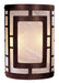 2-Light Wall Sconce in Nutmeg & Ethched Marble Glass