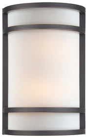 2-Light Wall Sconce in Dark Restoration Bronze & French Scavo Glass