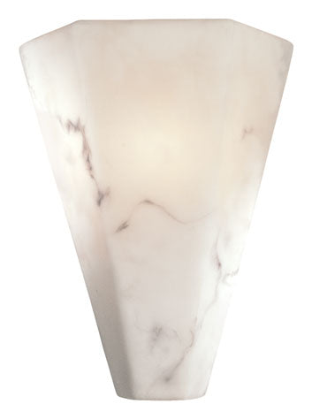 1-Light Wall Sconce with Alabaster Dust Shade