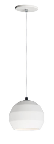 Hive 1-Light LED Pendant in White
