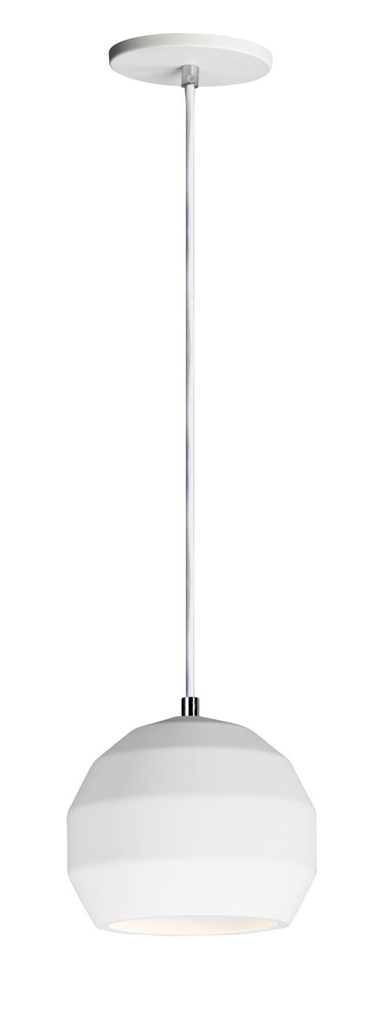Hive 1-Light LED Pendant in White