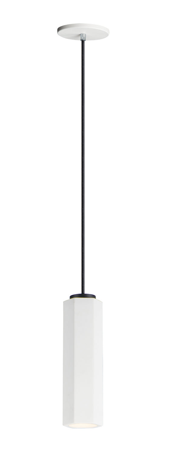 Allen 1-Light LED Pendant in White / Black