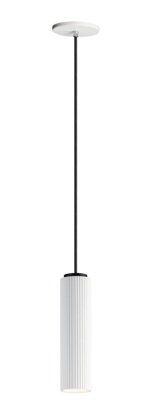 Pleat 1-Light LED Pendant in Black