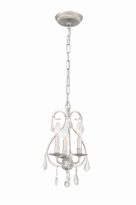 Ashton 3-Light Mini Chandelier in Olde Silver by Crystorama - MPN 5013-OS-CL-S