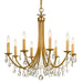 Bridgehampton 8-Light Chandelier in Antique Gold with Hand Cut Crystal - Lamps Expo