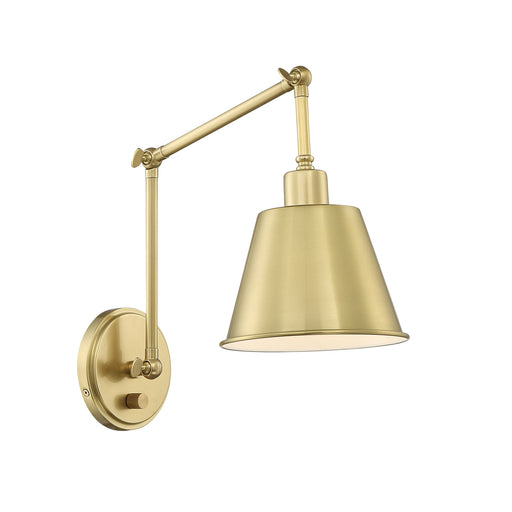 Mitchell 1 Light Wall Mount in Aged Brass