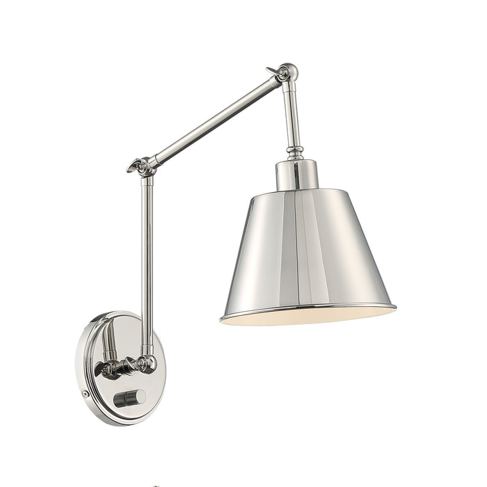 Mitchell 1 Light Wall Mount in Polished Nickel