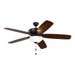Colony Super Max Plus Ceiling Fan in Midnight Black with Midnight Black Blade