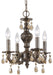 Paris Market 4-Light Mini Chandelier in Venetian Bronze by Crystorama - MPN 5024-VB-GT-S