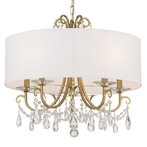 Othello 5-Light Chandelier in Vibrant Gold by Crystorama - MPN 6625-VG-CL-SAQ