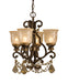 Norwalk 4-Light Mini Chandelier in Bronze Umber by Crystorama - MPN 7504-BU-GT-S