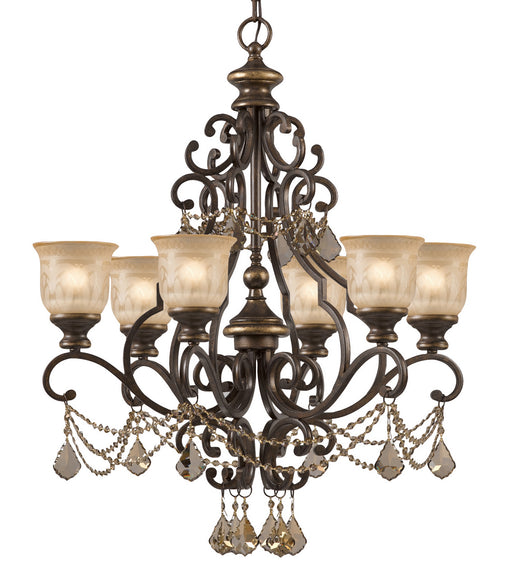 Norwalk 6-Light Chandelier in Bronze Umber by Crystorama - MPN 7516-BU-GT-S
