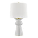 Amagansett 1 Light Table Lamp in Grey with White Belgian Linen Shade