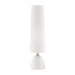 Inwood 1 Light Table Lamp in White (Glossy White) with White Belgian Linen Shade