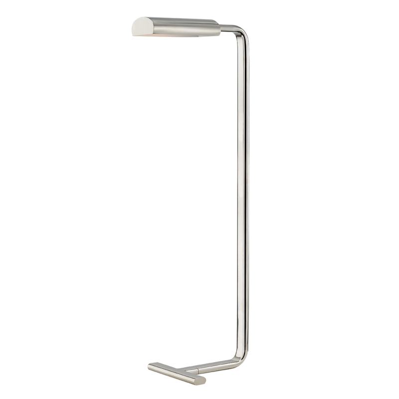 Renwick 1 Light Floor Lamp in Polished Nickel with Polished Nickel Metal Shade