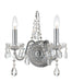 Butler 2 Light Wall Mount in Polished Chrome with Swarovski Spectra Crystal