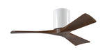 Matthews Fan Company (IR3H-WH-WA-42) Irene 42" Ceiling Mount Paddle Fan in Gloss White with Solid Wood Walnut Tone Blades