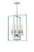 Chicago Four Light Foyer Pendant in Brushed Polished Nickel