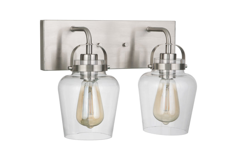 Trystan Two Light Vanity in Brushed Polished Nickel