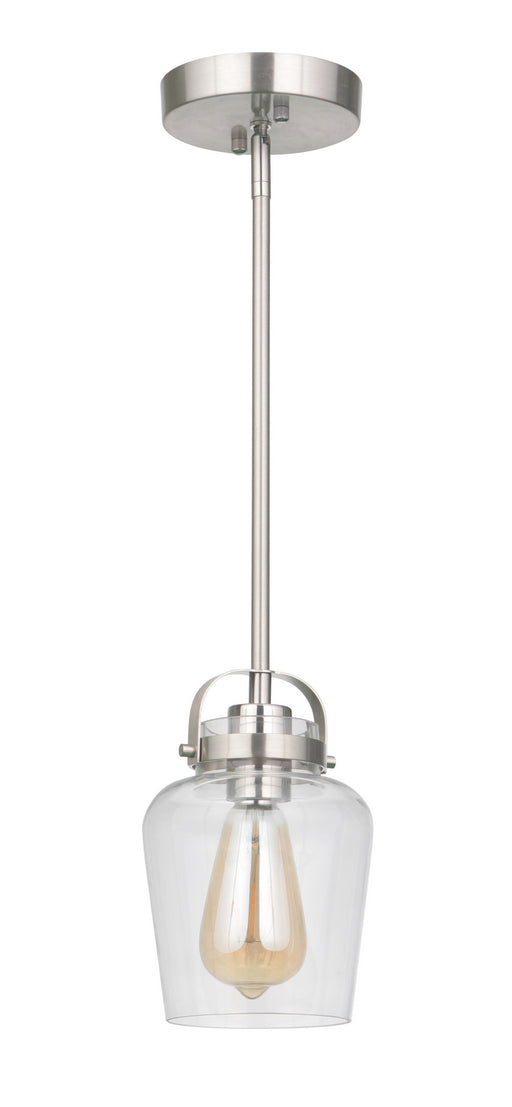 Trystan One Light Mini Pendant in Brushed Polished Nickel