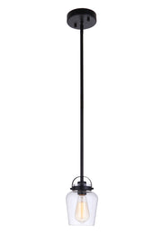 Trystan One Light Mini Pendant in Flat Black