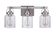 Foxwood Three Light Vanity in Brushed Polished Nickel