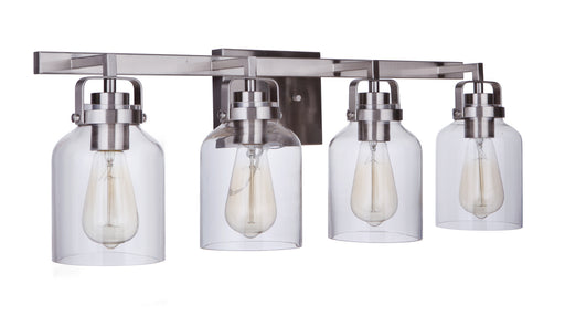 Foxwood Four Light Vanity in Brushed Polished Nickel