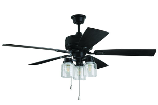 Kate 52" Ceiling Fan in Flat Black from Craftmade, item number KTE52FB5