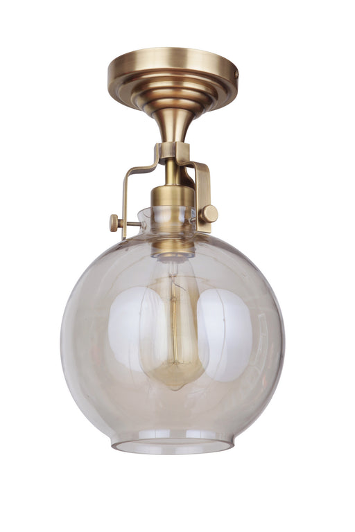 State House 1-Light Semi Flush in Vintage Brass - Lamps Expo