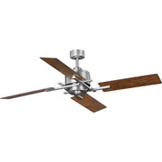 Bedwin Collection 54" Four-Blade Antique Nickel Ceiling Fan