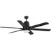 Arlo Collection 60" Indoor/Outdoor Six-Blade Black Ceiling Fan