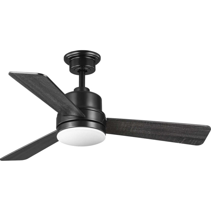 Trevina II Collection 44" Three-Blade Black Ceiling Fan