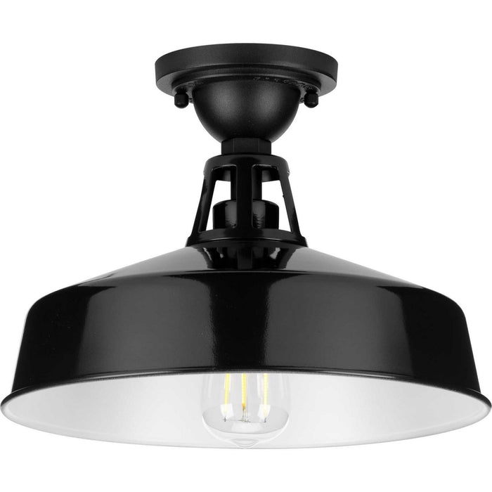 Cedar Springs Collection Black 1-Light Semi-Flush Mount