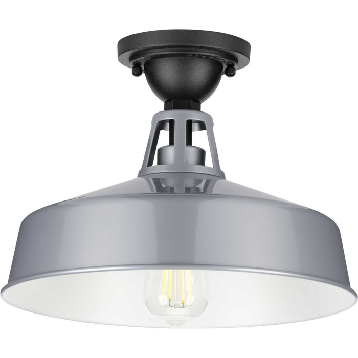 Cedar Springs Collection Metallic Gray 1-Light Semi-Flush Mount
