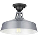 Cedar Springs Collection Metallic Gray 1-Light Semi-Flush Mount