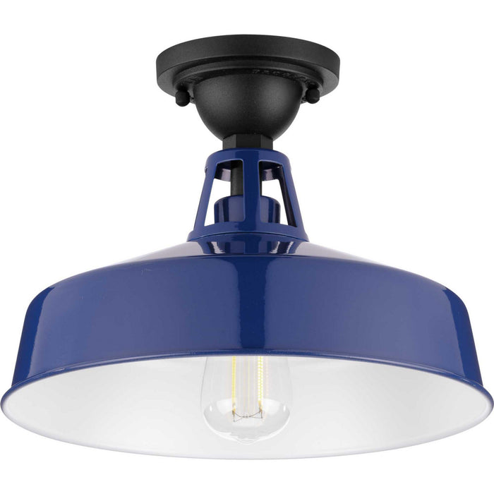Cedar Springs Collection Navy 1-Light Semi-Flush Mount