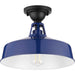 Cedar Springs Collection Navy 1-Light Semi-Flush Mount
