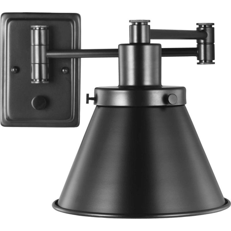 Hinton Collection Black Swing Arm Wall Light