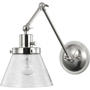 Hinton Collection Brushed Nickel Swing Arm Wall Light