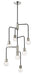 Neutra Seven Light Chandelier in Matte Black / Polished Nickel by Z-Lite Lighting
