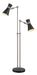 Soriano Two Light Floor Lamp in Matte Black & Brushed Nickel - Lamps Expo