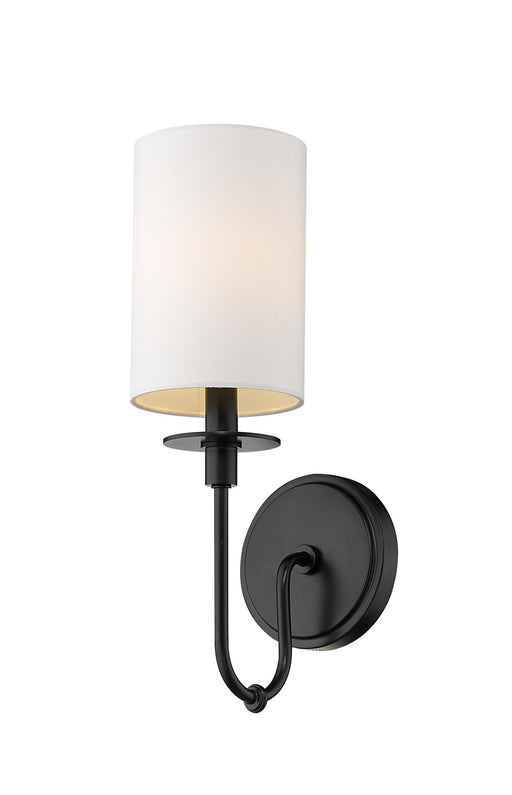 Ella One Light Wall Sconce in Matte Black
