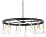 Rare Elements LED Chandelier in Sand Coal with Vintage Brass - Lamps Expo