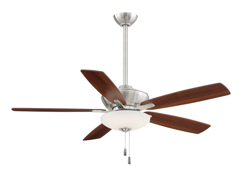 Minute 52" Ceiling Fan in Brushed Nickel/Dark Walnut