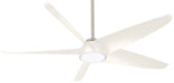 Ellipse 60" Ceiling Fan in Brushed Nickel/White